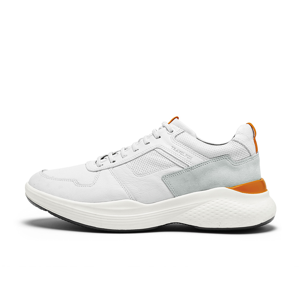 Baja 真皮免綁帶休閒鞋-白