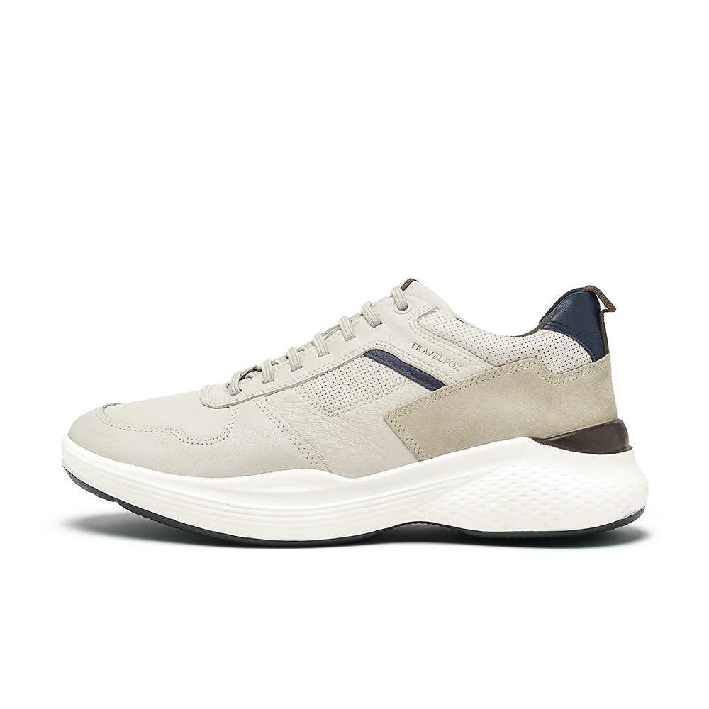 Baja 真皮免綁帶休閒鞋-灰