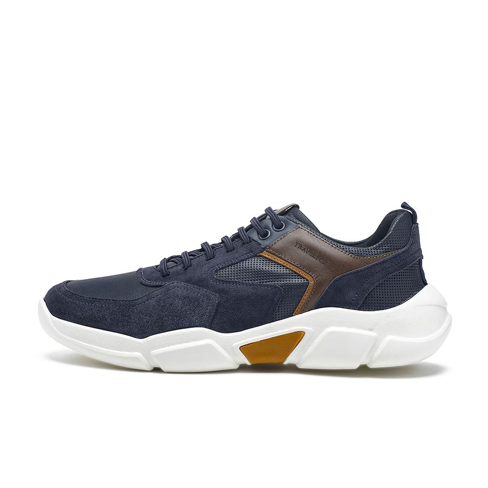 Berk 真皮免綁帶休閒鞋-海洋藍