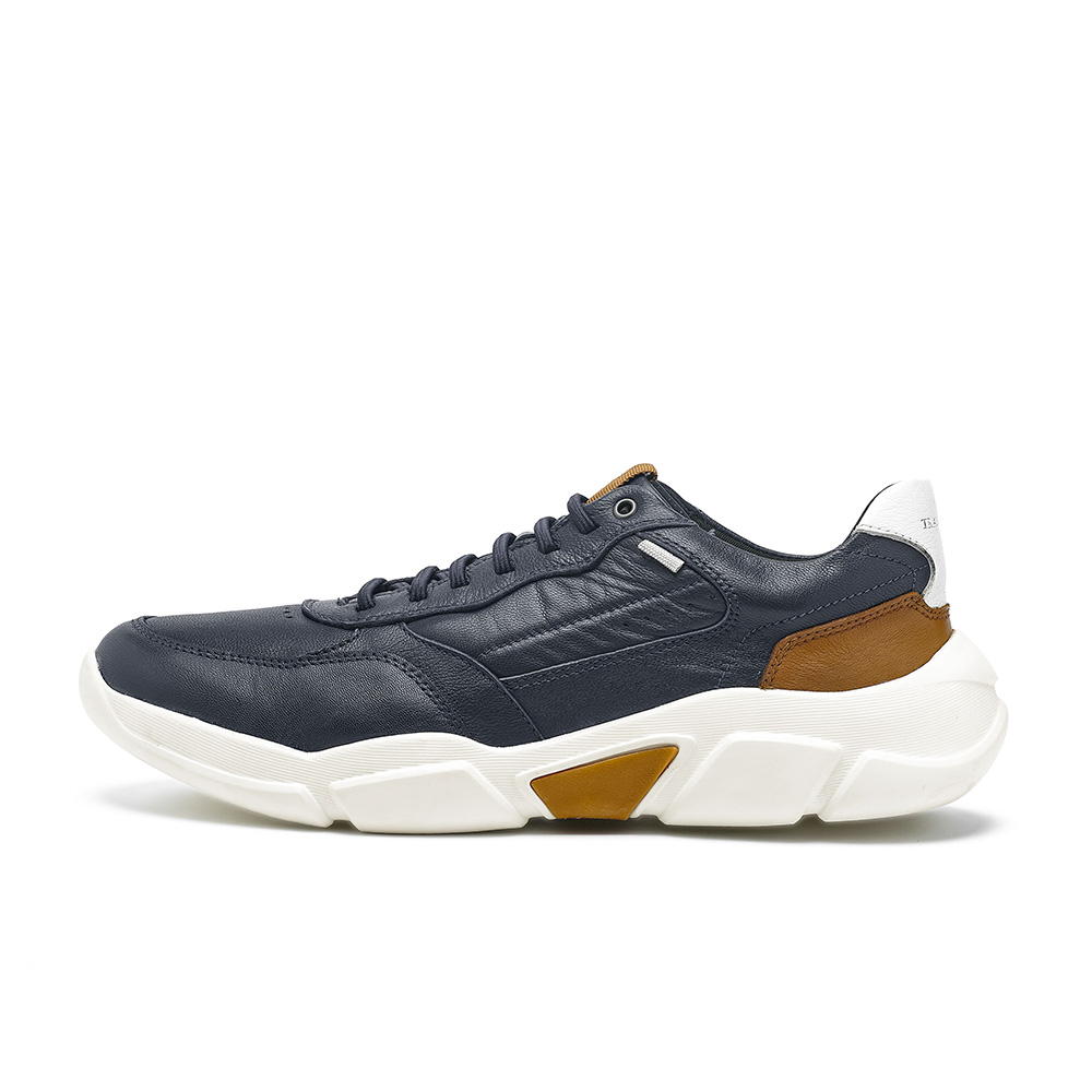 Bern 真皮免綁帶休閒鞋-海洋藍