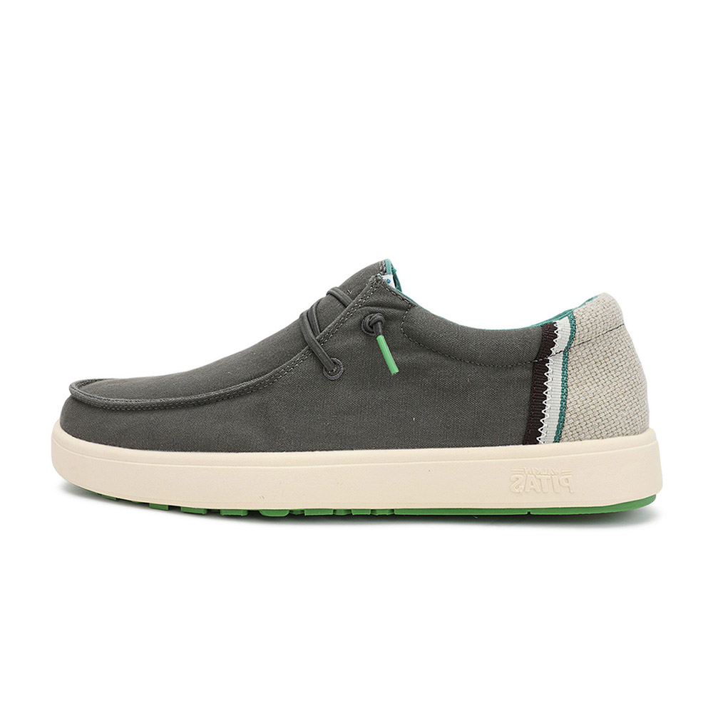 COAST CANA 時尚斜紋懶人鞋-炭灰綠