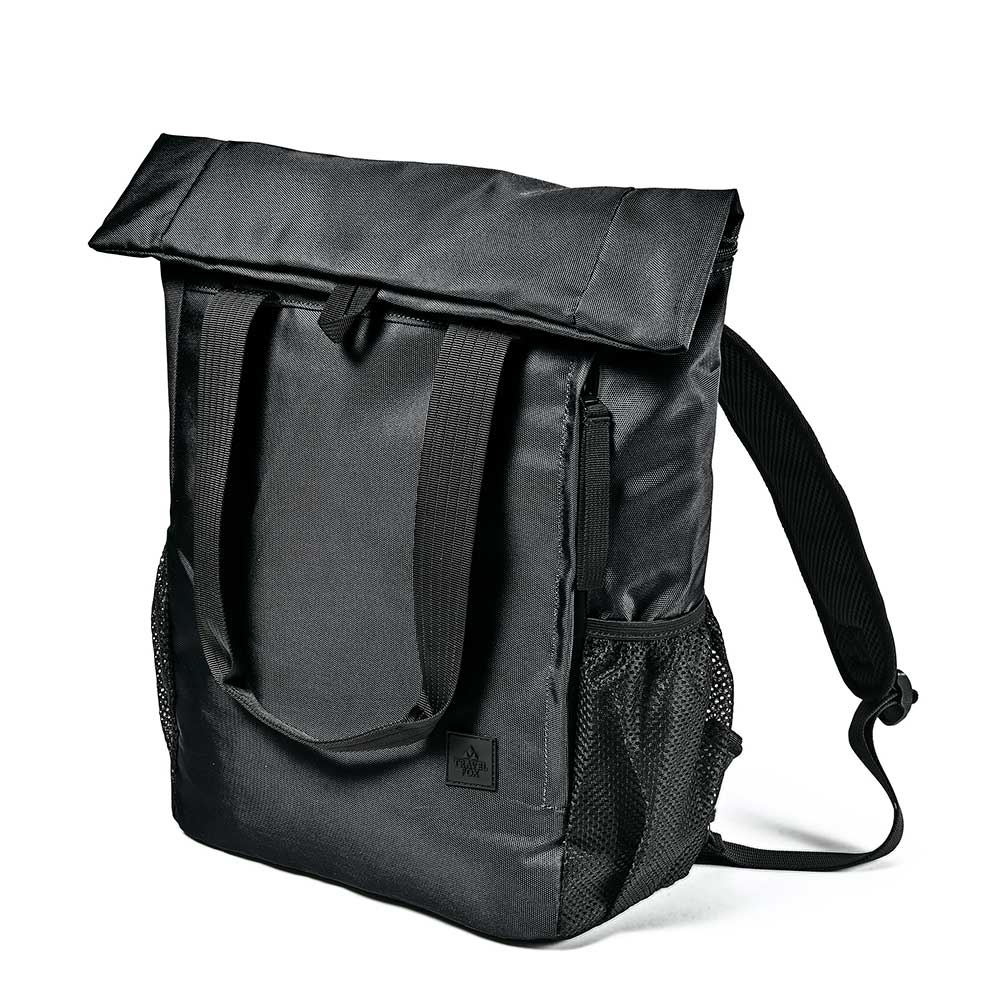 都會嬉遊大容量防潑水側背/後背2Way兩用包-黑