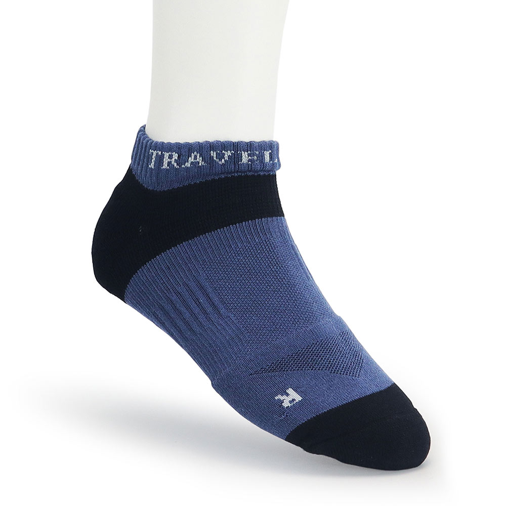 足弓繃帶壓力船襪-藍(男)3雙