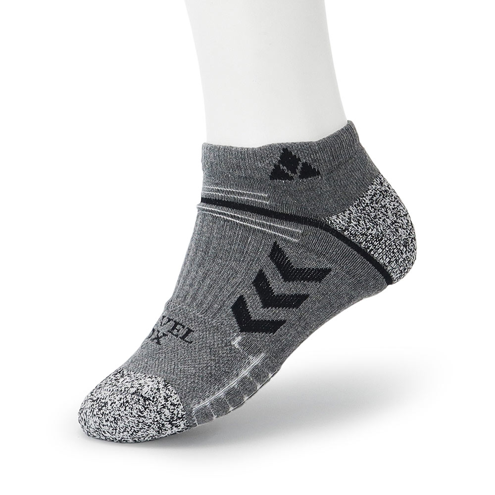 毛巾運動船型休閒襪-灰(女)3雙