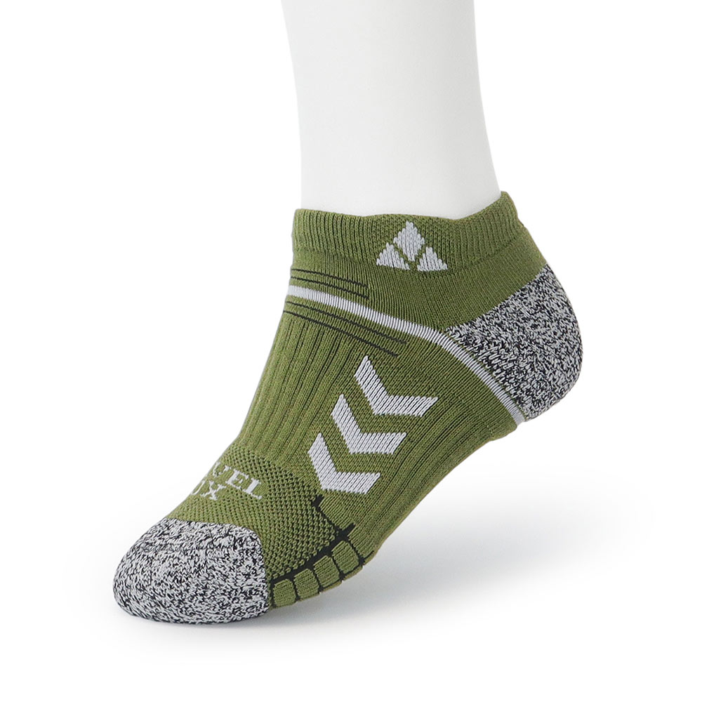 毛巾運動船型休閒襪-草綠(女)3雙