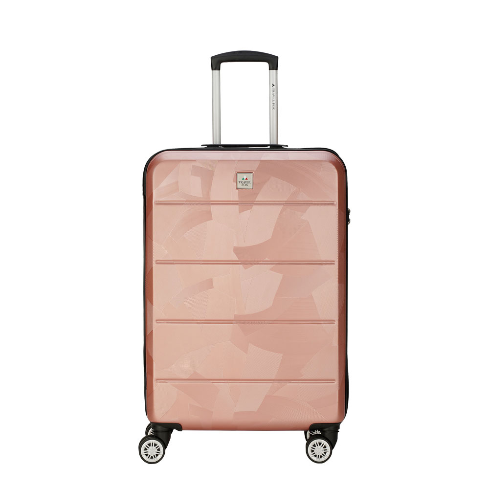 20吋閃耀拉鍊登機箱/行李箱-玫瑰金